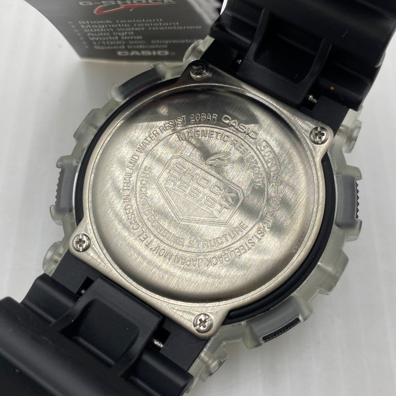 【中古品】【メンズ】 CASIO カシオ ANALOG-DIGITAL MODEL GA-110 CAMOUFLAGE SKELETON SERIES G-SHOCK GA-100SKC-1A アナログデジタル モデル カモフラージュ・スケルトン シリーズ ジーショック 腕時計 196-260808-yo-11-tei カラー：クリア/ブラック 万代Net店
