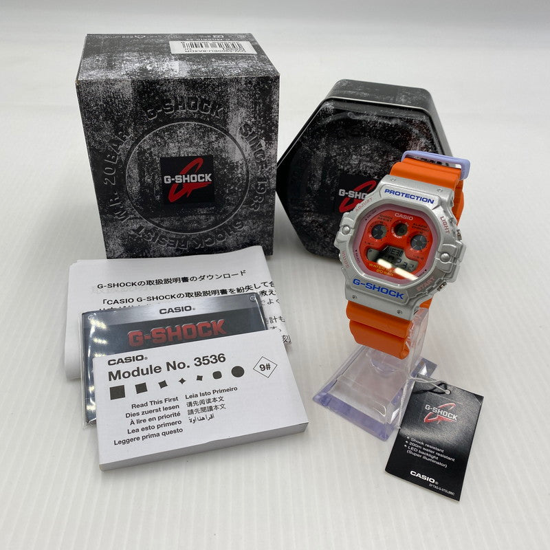 【中古品】【メンズ】 CASIO カシオ EUPHORIA SERIES DIGITAL G-SHOCK DW-5900EU-8A4 ユーロピアシリーズ デジタル ジーショック 腕時計 196-260808-yo-01-tei カラー：オレンジ/シルバー 万代Net店