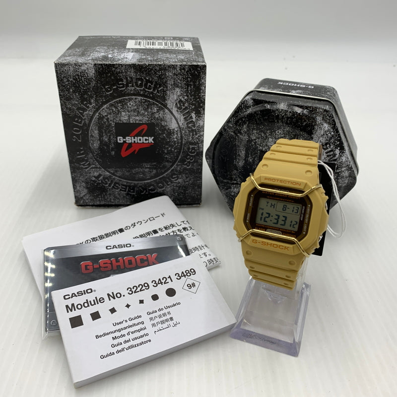 【中古品】【メンズ】 CASIO カシオ 5600 TONE ON TONE SERIES DEGITAL G-SHOCK DW-5600PT-5 5600 トーン オン トーン シリーズ デジタル ジーショック 腕時計 196-260814-yo-01-tei カラー：ベージュ系 万代Net店
