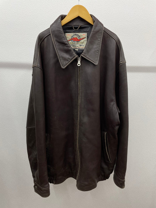 【中古品】【メンズ】 AVIREX アヴィレックス   レザージャケット　ブルゾン　 147-241218-NK-10-yok サイズ：2XL カラー：ブラック系 万代Net店