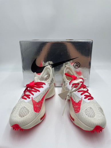 【中古品】【メンズ】 NIKE ナイキ × Off-White Air Zoom Tempo Next% Solar Red エアズームテンポネクスト％ スニーカー 160-240915-NK-9-yok カラー：WHITE/SOLAR RED-LIGHT BONE 万代Net店