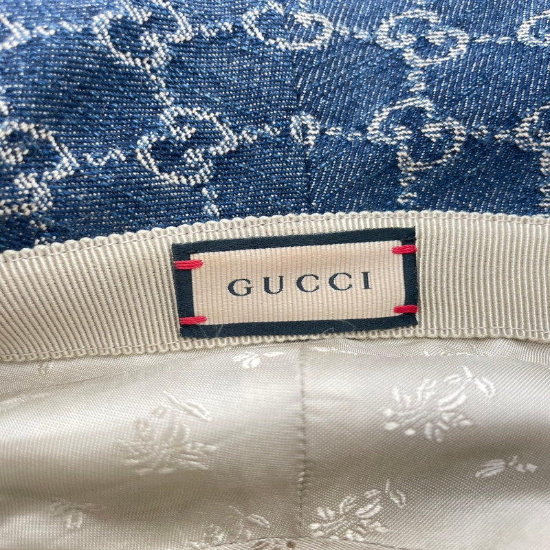 【中古品】【メンズ】 GUCCI グッチ 576371-4HAC3 バケットハット 185-241024-NK-12-yok サイズ：M カラー：ネイビー系 万代Net店