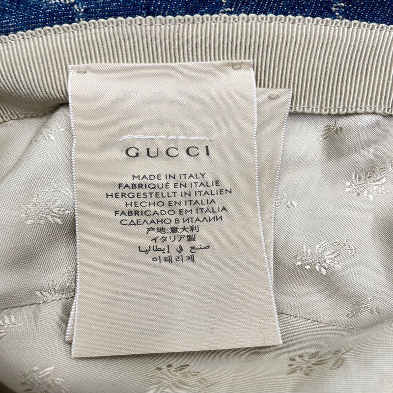 【中古品】【メンズ】 GUCCI グッチ 576371-4HAC3 バケットハット 185-241024-NK-12-yok サイズ：M カラー：ネイビー系 万代Net店