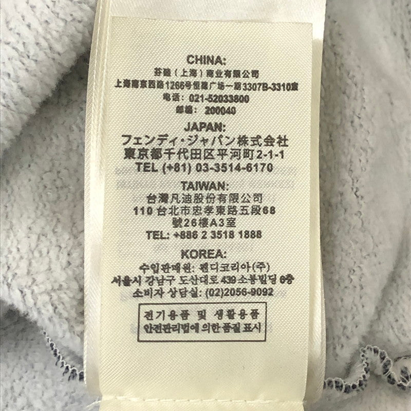 【中古品】【メンズ】 × FILA フィラ 別注 コラボ 19SS FENDI MANIA LOGO PULLOVER HOODIOE FY0945 A65J フェンディ マニア ロゴ プルオーバーフーディー トップス パーカー 147-250430-kk-26-fuzh サイズ：XXL カラー：ネイビー 万代Net店