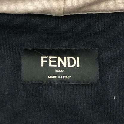【中古品】【メンズ】 × FILA フィラ 別注 コラボ 19SS FENDI MANIA LOGO PULLOVER HOODIOE FY0945 A65J フェンディ マニア ロゴ プルオーバーフーディー トップス パーカー 147-250430-kk-26-fuzh サイズ：XXL カラー：ネイビー 万代Net店