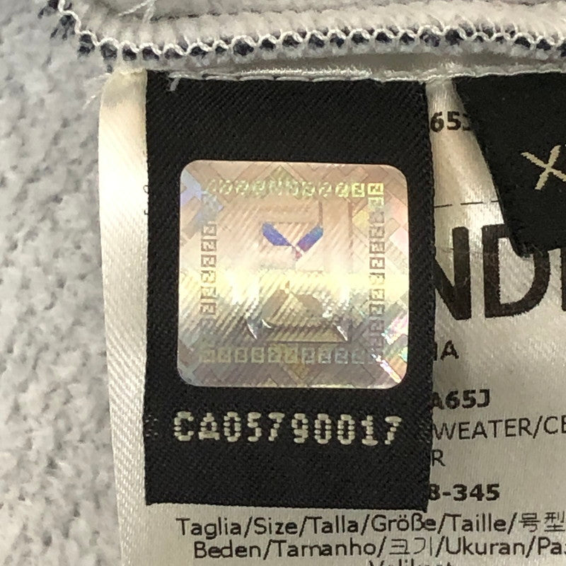【中古品】【メンズ】 × FILA フィラ 別注 コラボ 19SS FENDI MANIA LOGO PULLOVER HOODIOE FY0945 A65J フェンディ マニア ロゴ プルオーバーフーディー トップス パーカー 147-250430-kk-26-fuzh サイズ：XXL カラー：ネイビー 万代Net店