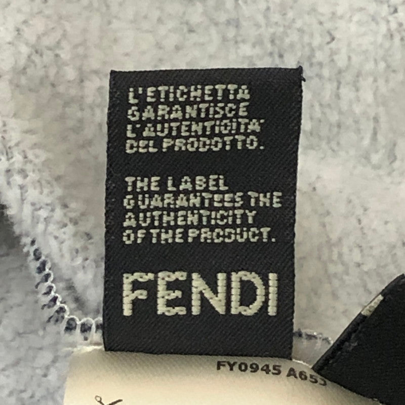 【中古品】【メンズ】 × FILA フィラ 別注 コラボ 19SS FENDI MANIA LOGO PULLOVER HOODIOE FY0945 A65J フェンディ マニア ロゴ プルオーバーフーディー トップス パーカー 147-250430-kk-26-fuzh サイズ：XXL カラー：ネイビー 万代Net店