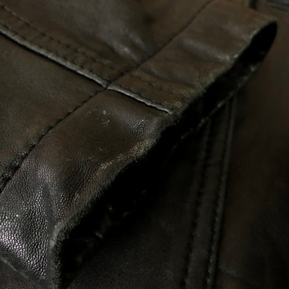 【現状渡し品】【メンズ】 SANKYO サンキョウ LAMB LEATHER JACKET ラム レザージャケット ライトアウター 140-251120-yy-01-tei サイズ：不明 カラー：ブラック 万代Net店