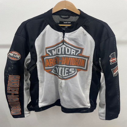 【中古品】【メンズ】 HARLEY DAVIDSON ハーレーダビッドソン  MESH JACKET アウター 146-241112-NK-2-yok サイズ：2XL カラー：ホワイト/ブラック系 万代Net店