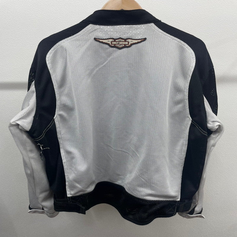 【中古品】【メンズ】 HARLEY DAVIDSON ハーレーダビッドソン  MESH JACKET アウター 146-241112-NK-2-yok サイズ：2XL カラー：ホワイト/ブラック系 万代Net店