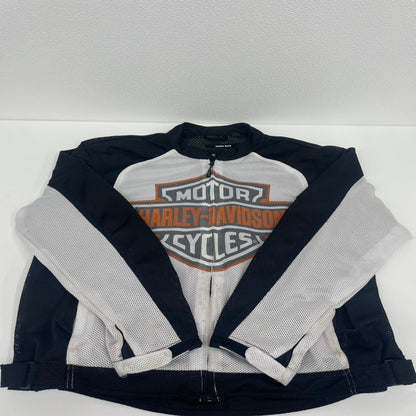 【中古品】【メンズ】 HARLEY DAVIDSON ハーレーダビッドソン  MESH JACKET アウター 146-241112-NK-2-yok サイズ：2XL カラー：ホワイト/ブラック系 万代Net店