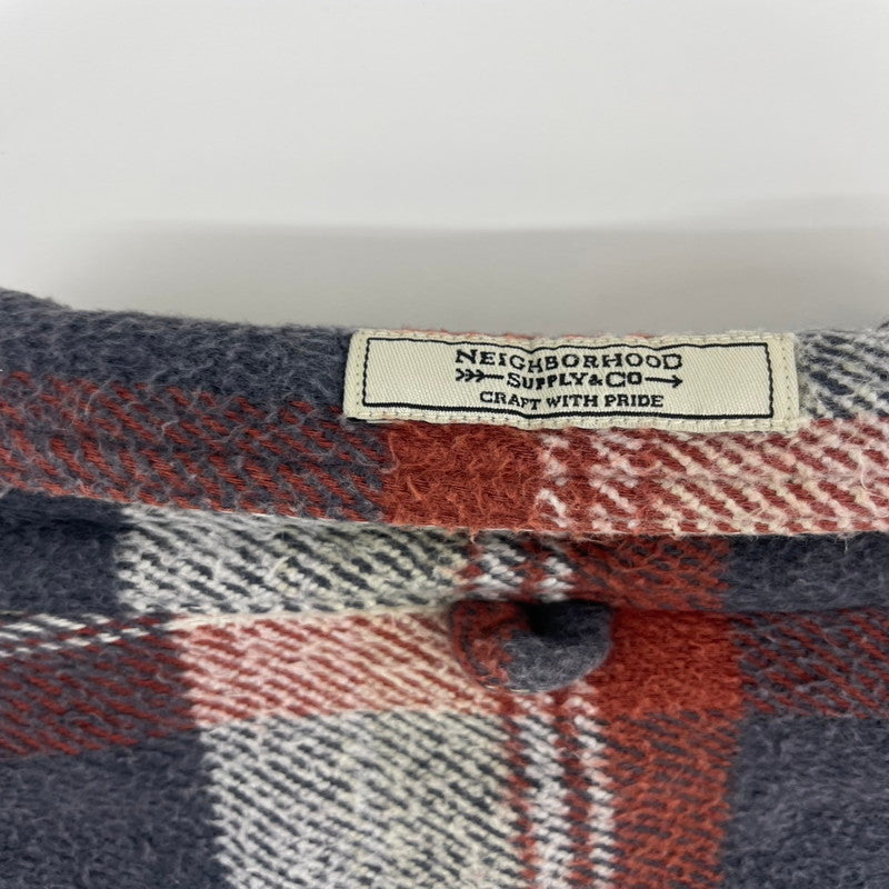 【中古品】【メンズ】 NEIGHBORHOOD ネイバーフッド FLANNEL フランネル SHIRT シャツ 142-241110-FY-16-yok サイズ：S カラー：レッド・ブルー系 万代Net店