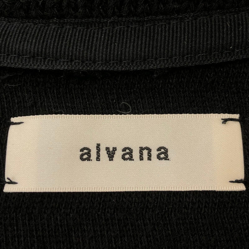【中古品】【メンズ/レディース】 ALVANA アルヴァナ WOOL DRIVERS KNIT ASW-0067 ウール ドライバーズニット トップス 147-250522-kk-20-tei サイズ：3 カラー：ブラック 万代Net店