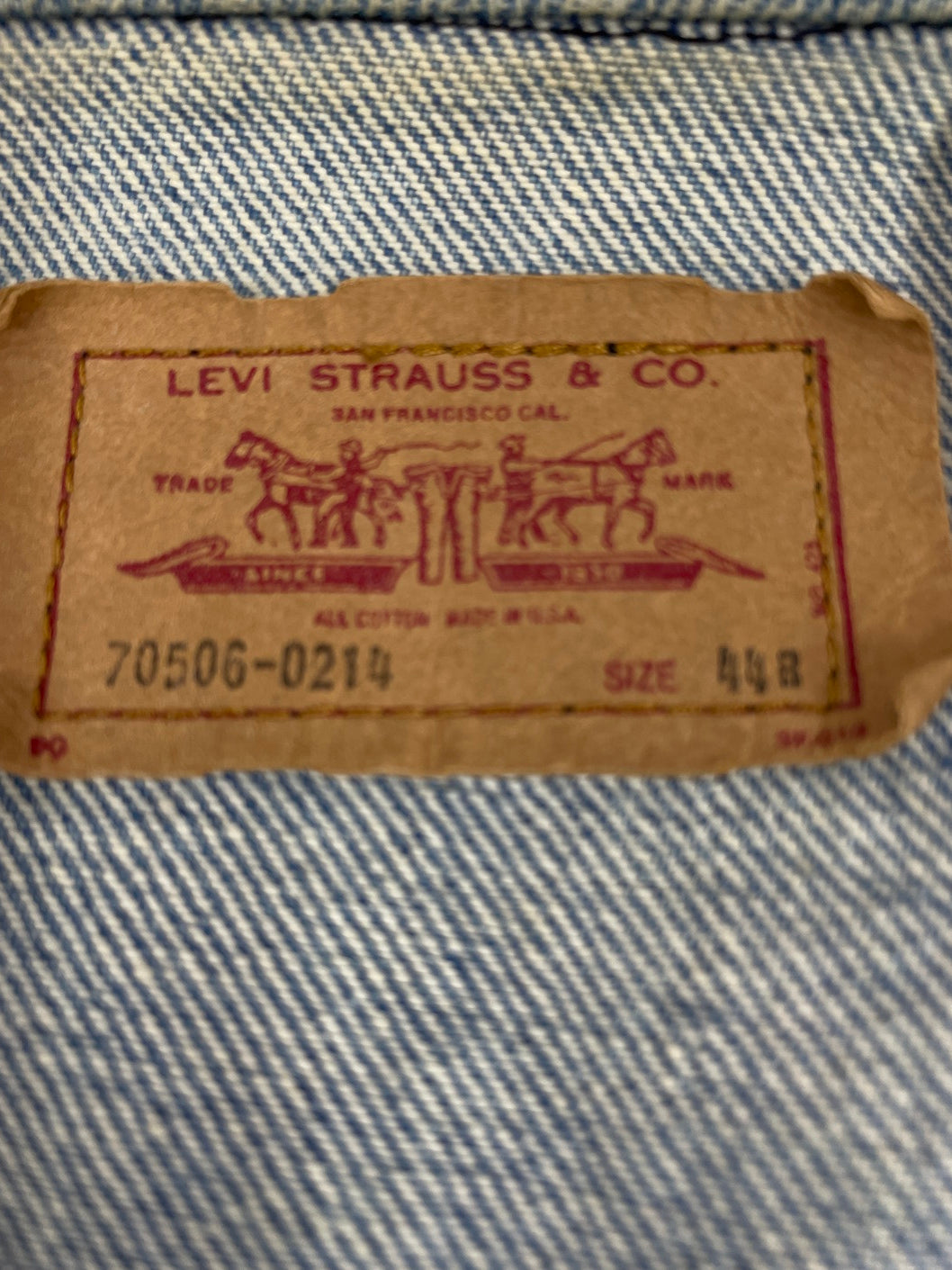 【中古品】【メンズ】 Levi's リーバイス 90's デニムジャケット 70506 147-250116-NK-03-yok サイズ：44 カラー：ブルー系 万代Net店