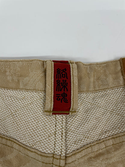 【中古品】【メンズ】  絡繰魂 刺繍デニムパンツ 156-250116-NK-10-yok サイズ：34 カラー：ベージュ 万代Net店