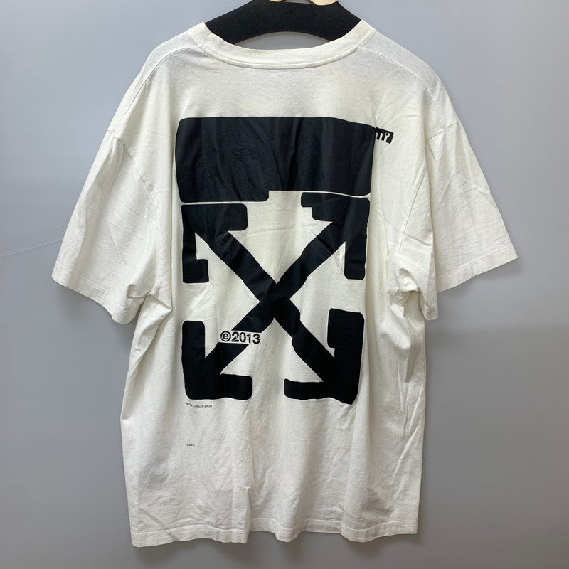 【ジャンク品】【メンズ】 OFF WHITE オフホワイト 21SS テックマーカー オーバーサイズ Tシャツ TECH MARKER S/S OVER TEE ※状態悪い (fuz) 141-250518-nm-10-kit サイズ：M カラー：ホワイト 万代Net店