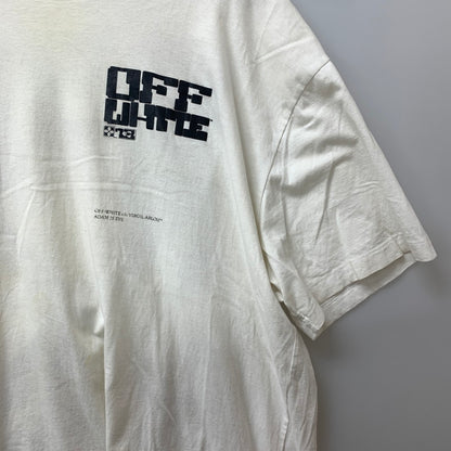 【ジャンク品】【メンズ】 OFF WHITE オフホワイト 21SS テックマーカー オーバーサイズ Tシャツ TECH MARKER S/S OVER TEE ※状態悪い (fuz) 141-250518-nm-10-kit サイズ：M カラー：ホワイト 万代Net店