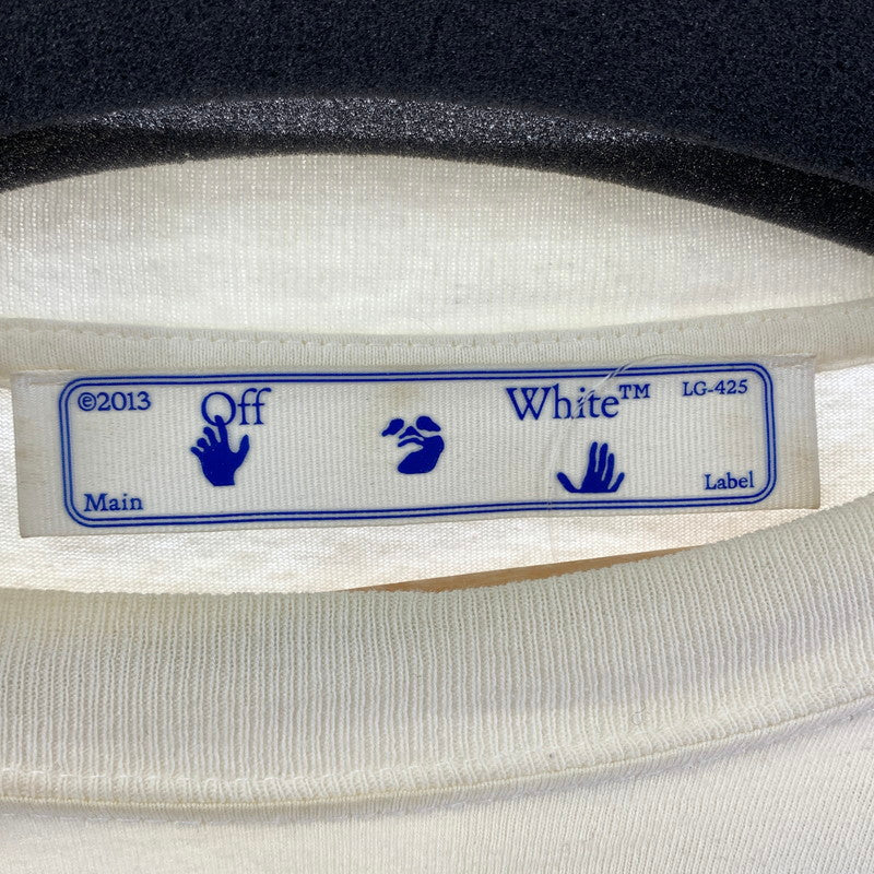 【ジャンク品】【メンズ】 OFF WHITE オフホワイト 21SS テックマーカー オーバーサイズ Tシャツ TECH MARKER S/S OVER TEE ※状態悪い (fuz) 141-250518-nm-10-kit サイズ：M カラー：ホワイト 万代Net店