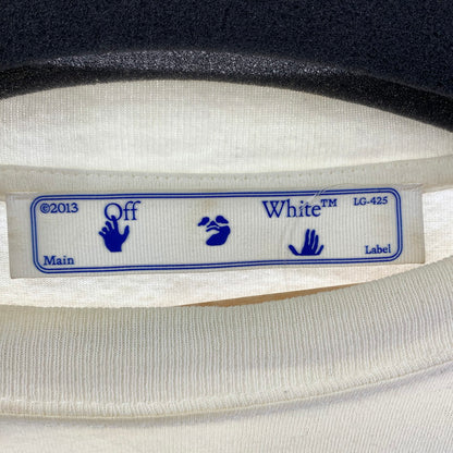 【ジャンク品】【メンズ】 OFF WHITE オフホワイト 21SS テックマーカー オーバーサイズ Tシャツ TECH MARKER S/S OVER TEE ※状態悪い (fuz) 141-250518-nm-10-kit サイズ：M カラー：ホワイト 万代Net店