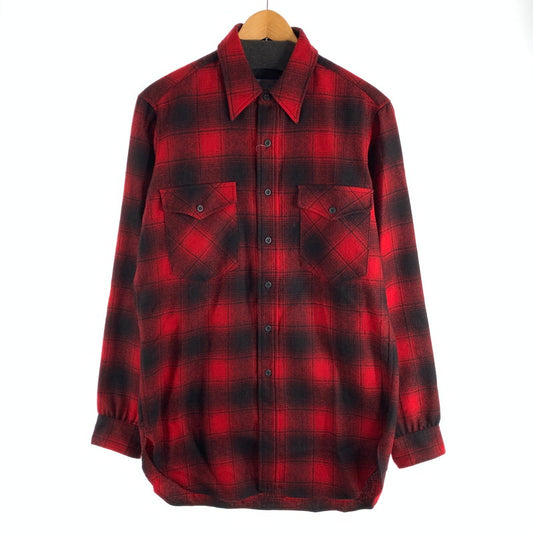 【中古品】【メンズ】 PENDLETON WOOL CHECK SHIRT ペンドルトン ウールチェックシャツ 長袖シャツ ネルシャツ ブランド 古着 (fuz) 145-260524-gm-05-kit サイズ：M カラー：レッド 万代Net店