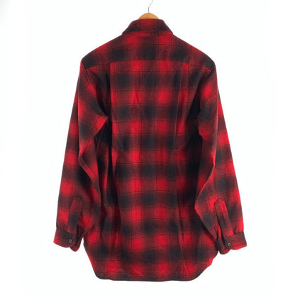 【中古品】【メンズ】 PENDLETON WOOL CHECK SHIRT ペンドルトン ウールチェックシャツ 長袖シャツ ネルシャツ ブランド 古着 (fuz) 145-260524-gm-05-kit サイズ：M カラー：レッド 万代Net店