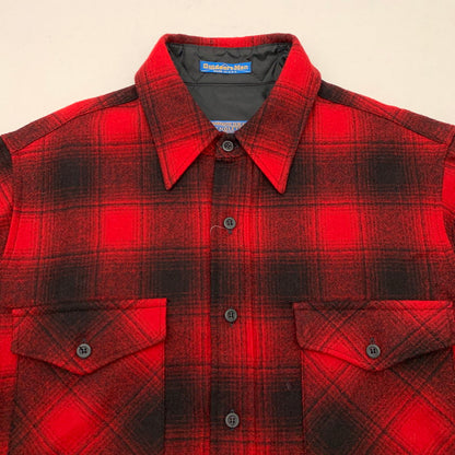 【中古品】【メンズ】 PENDLETON WOOL CHECK SHIRT ペンドルトン ウールチェックシャツ 長袖シャツ ネルシャツ ブランド 古着 (fuz) 145-260524-gm-05-kit サイズ：M カラー：レッド 万代Net店