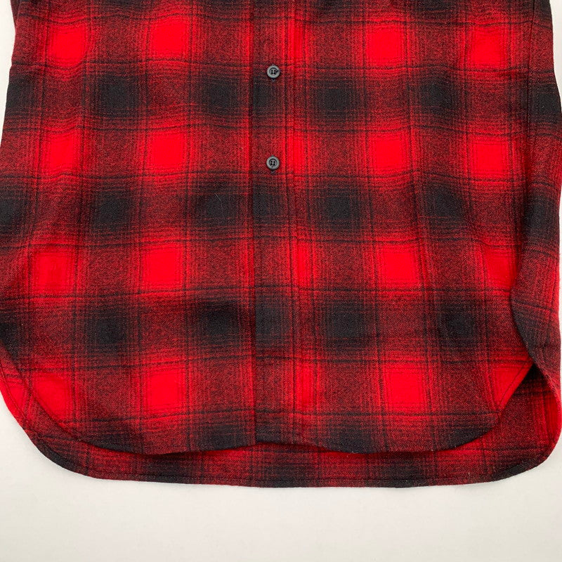 【中古品】【メンズ】 PENDLETON WOOL CHECK SHIRT ペンドルトン ウールチェックシャツ 長袖シャツ ネルシャツ ブランド 古着 (fuz) 145-260524-gm-05-kit サイズ：M カラー：レッド 万代Net店