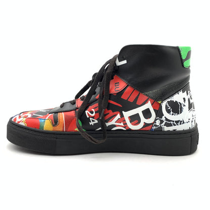 【中古品】【メンズ】 VIVIENNE WESTWOOD CLASSIC TRAINER HIGH ヴィヴィアンウエストウッド ハイカット スニーカー シューズ 靴 ブランド (fuz) 162-260524-gm-19-kit サイズ：40 カラー：ブラック 総柄 万代Net店