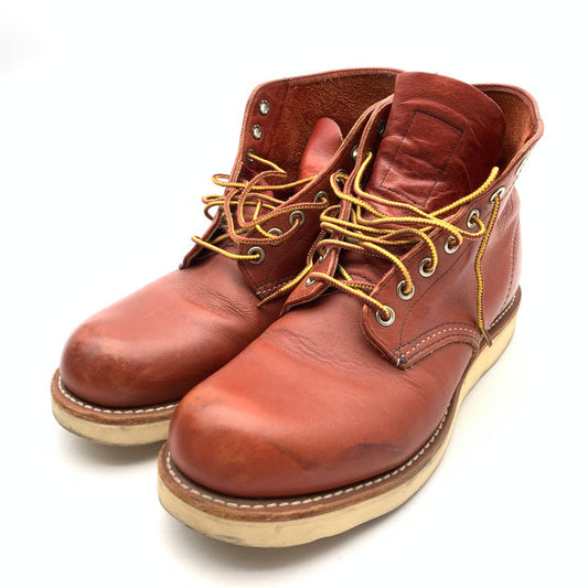 【中古品】【メンズ】 REDWING 8166 レッドウィング プレートゥ ブーツ ワークブーツ ブランド シューズ 靴 (fuz) 164-260524-gm-11-kit サイズ：25.5cm カラー：ブラウン 万代Net店