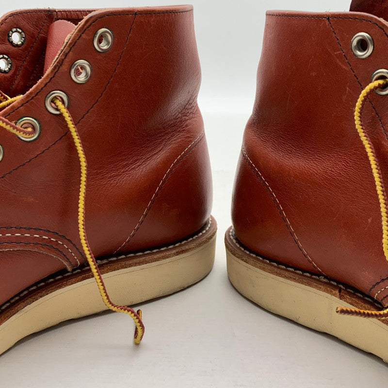 【中古品】【メンズ】 REDWING 8166 レッドウィング プレートゥ ブーツ ワークブーツ ブランド シューズ 靴 (fuz) 164-260524-gm-11-kit サイズ：25.5cm カラー：ブラウン 万代Net店
