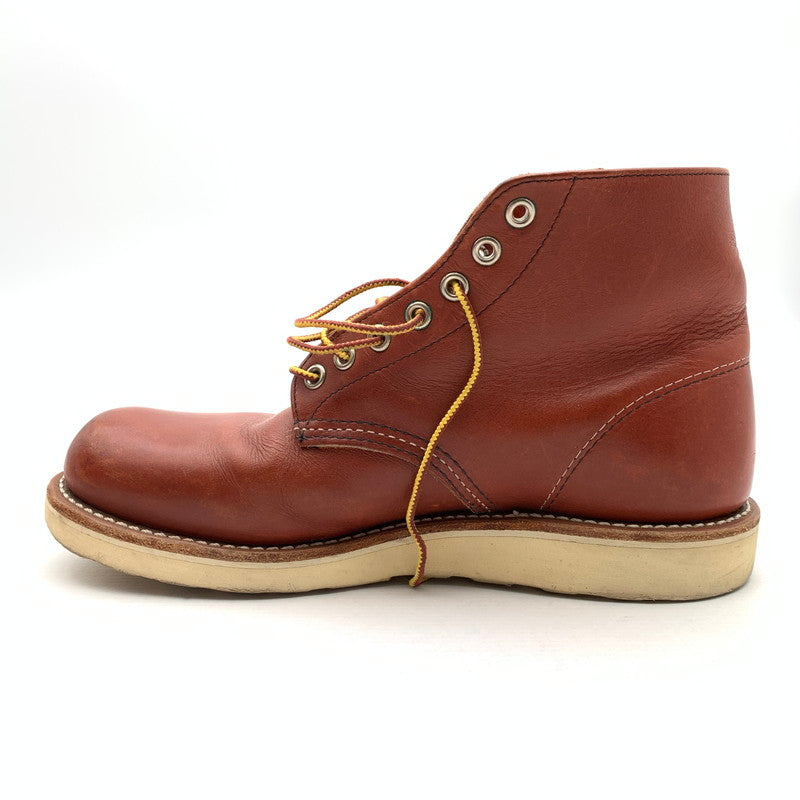 【中古品】【メンズ】 REDWING 8166 レッドウィング プレートゥ ブーツ ワークブーツ ブランド シューズ 靴 (fuz) 164-260524-gm-11-kit サイズ：25.5cm カラー：ブラウン 万代Net店