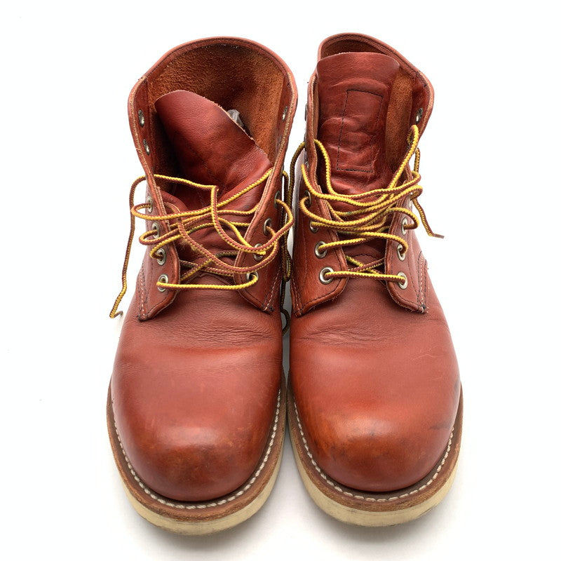 【中古品】【メンズ】 REDWING 8166 レッドウィング プレートゥ ブーツ ワークブーツ ブランド シューズ 靴 (fuz) 164-260524-gm-11-kit サイズ：25.5cm カラー：ブラウン 万代Net店