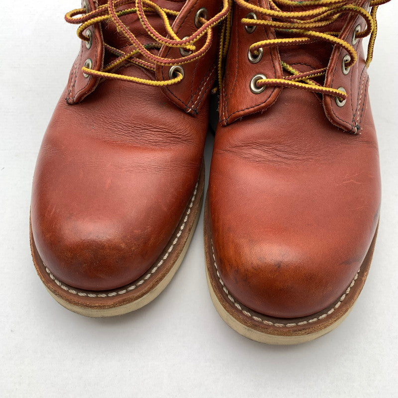 【中古品】【メンズ】 REDWING 8166 レッドウィング プレートゥ ブーツ ワークブーツ ブランド シューズ 靴 (fuz) 164-260524-gm-11-kit サイズ：25.5cm カラー：ブラウン 万代Net店