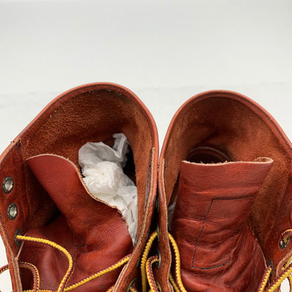 【中古品】【メンズ】 REDWING 8166 レッドウィング プレートゥ ブーツ ワークブーツ ブランド シューズ 靴 (fuz) 164-260524-gm-11-kit サイズ：25.5cm カラー：ブラウン 万代Net店
