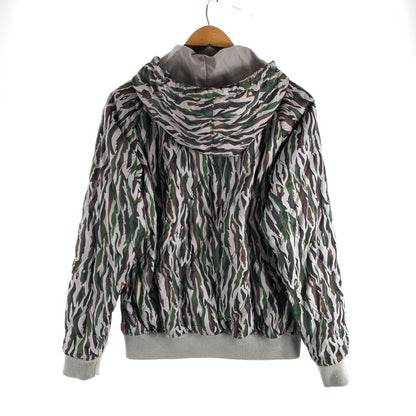 【中古品】【メンズ】 SUPREME POLY DIAMOND QUILTED HOODED JACKET シュプリーム ジャケット ブルゾン ジップアップ ブランド 古着 (fuz) 149-260524-gm-01-kit サイズ：S カラー：グレー 総柄 万代Net店