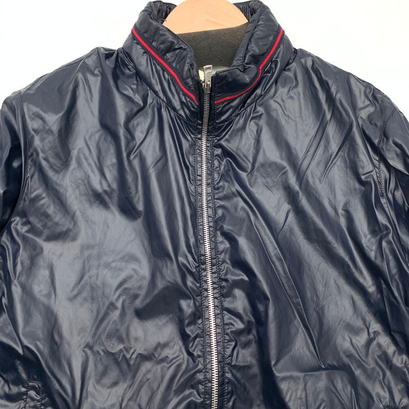 【中古品】【メンズ】 GUCCI グッチ シェリーライン ナイロンジャケット ブルゾン ジップアップジャケット ブランド アウター 古着 (fuz) 141-260524-gm-03-kit サイズ：50 カラー：ネイビー 万代Net店