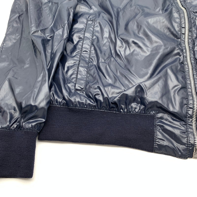 【中古品】【メンズ】 GUCCI グッチ シェリーライン ナイロンジャケット ブルゾン ジップアップジャケット ブランド アウター 古着 (fuz) 141-260524-gm-03-kit サイズ：50 カラー：ネイビー 万代Net店
