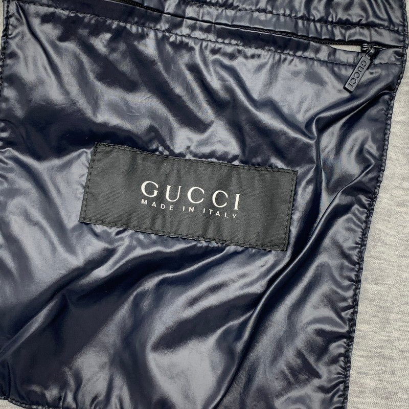 【中古品】【メンズ】 GUCCI グッチ シェリーライン ナイロンジャケット ブルゾン ジップアップジャケット ブランド アウター 古着 (fuz) 141-260524-gm-03-kit サイズ：50 カラー：ネイビー 万代Net店