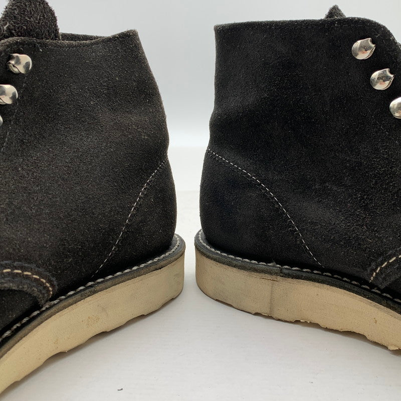 【中古品】【メンズ】 REDWING 8174 レッドウィング プレーントゥ スウェード ブーツ シューズ 靴 ワークブーツ (fuz) 164-260524-gm-12-kit サイズ：26cm カラー：ブラック 万代Net店