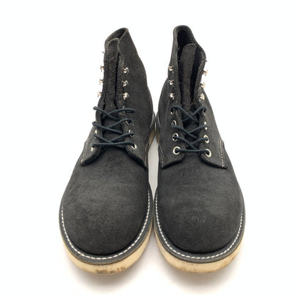 【中古品】【メンズ】 REDWING 8174 レッドウィング プレーントゥ スウェード ブーツ シューズ 靴 ワークブーツ (fuz) 164-260524-gm-12-kit サイズ：26cm カラー：ブラック 万代Net店