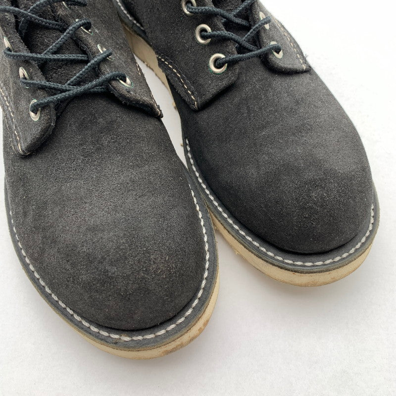 【中古品】【メンズ】 REDWING 8174 レッドウィング プレーントゥ スウェード ブーツ シューズ 靴 ワークブーツ (fuz) 164-260524-gm-12-kit サイズ：26cm カラー：ブラック 万代Net店