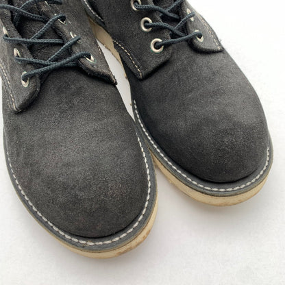 【中古品】【メンズ】 REDWING 8174 レッドウィング プレーントゥ スウェード ブーツ シューズ 靴 ワークブーツ (fuz) 164-260524-gm-12-kit サイズ：26cm カラー：ブラック 万代Net店