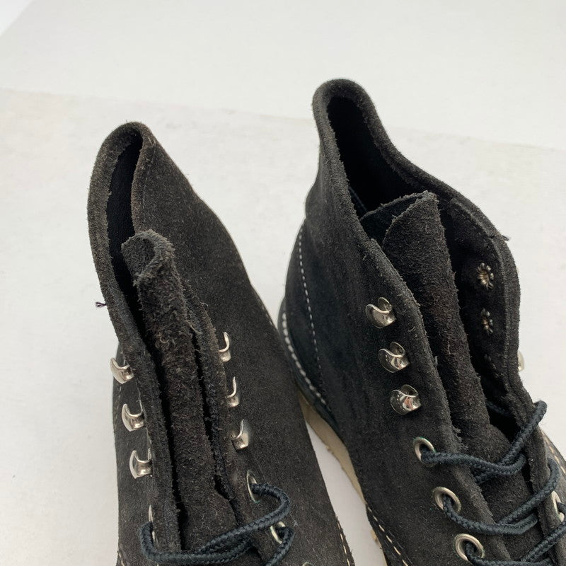 【中古品】【メンズ】 REDWING 8174 レッドウィング プレーントゥ スウェード ブーツ シューズ 靴 ワークブーツ (fuz) 164-260524-gm-12-kit サイズ：26cm カラー：ブラック 万代Net店
