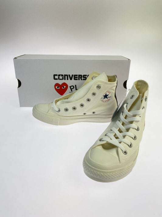 【中古美品】【レディース】 PLAY COMME DES GARCONS プレイ コムデギャルソン × CONVERSE コンバース ALL STAR HI オールスター ハイ スニーカー 166-250914-em-50-min サイズ：23.0cm カラー：ホワイト 万代Net店