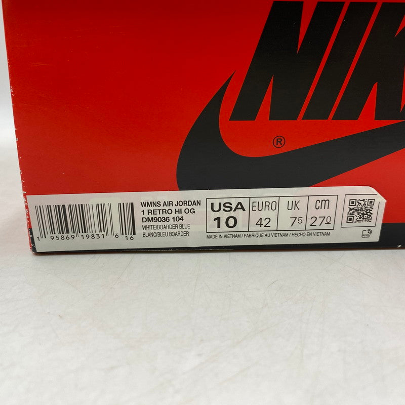 【中古品】【メンズ】 NIKE ナイキ DM9036-104 WOMEN’S AIR JORDAN 1 HIGH OG ウィメンズ エアジョーダン1 ハイ OG スニーカー シューズ 靴 160-250920-ya-20-izu サイズ：27cm カラー：WHITE/BOARDER BLUE 万代Net店