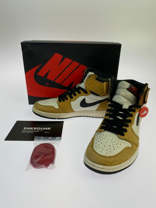 【中古品】【メンズ】 NIKE ナイキ JORDAN 1 RETRO HIGH OG ROOKIE OF THE YEAR 555088-700 エアジョーダン 1 レトロ ハイ オージー ルーキー オブ ザ イヤー スニーカー 靴 160-250909-kk-33-min カラー：GOLDEN HARVEST/BLACK-SAIL 万代Net店