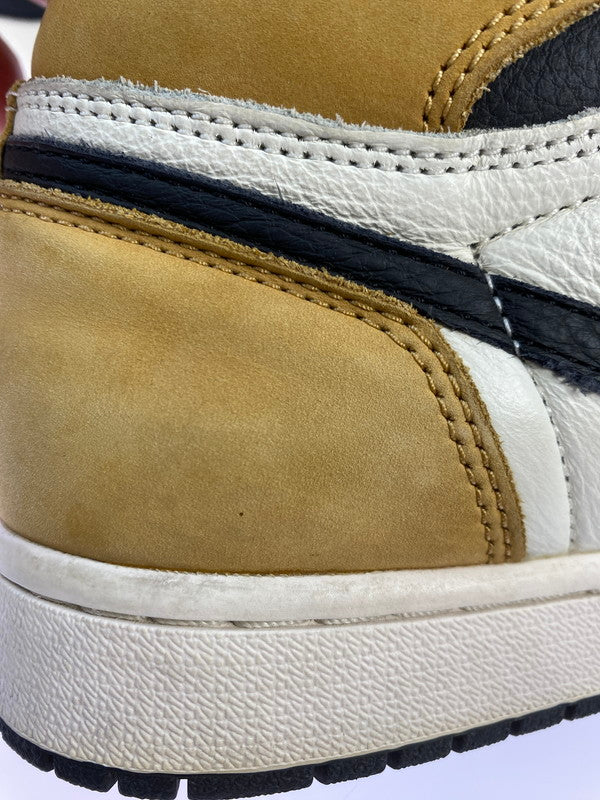 【中古品】【メンズ】 NIKE ナイキ JORDAN 1 RETRO HIGH OG ROOKIE OF THE YEAR 555088-700 エアジョーダン 1 レトロ ハイ オージー ルーキー オブ ザ イヤー スニーカー 靴 160-250909-kk-33-min カラー：GOLDEN HARVEST/BLACK-SAIL 万代Net店