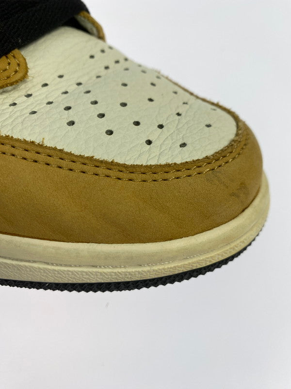 【中古品】【メンズ】 NIKE ナイキ JORDAN 1 RETRO HIGH OG ROOKIE OF THE YEAR 555088-700 エアジョーダン 1 レトロ ハイ オージー ルーキー オブ ザ イヤー スニーカー 靴 160-250909-kk-33-min カラー：GOLDEN HARVEST/BLACK-SAIL 万代Net店