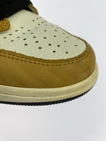 【中古品】【メンズ】 NIKE ナイキ JORDAN 1 RETRO HIGH OG ROOKIE OF THE YEAR 555088-700 エアジョーダン 1 レトロ ハイ オージー ルーキー オブ ザ イヤー スニーカー 靴 160-250909-kk-33-min カラー：GOLDEN HARVEST/BLACK-SAIL 万代Net店
