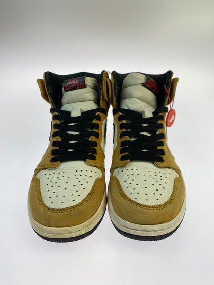 【中古品】【メンズ】 NIKE ナイキ JORDAN 1 RETRO HIGH OG ROOKIE OF THE YEAR 555088-700 エアジョーダン 1 レトロ ハイ オージー ルーキー オブ ザ イヤー スニーカー 靴 160-250909-kk-33-min カラー：GOLDEN HARVEST/BLACK-SAIL 万代Net店